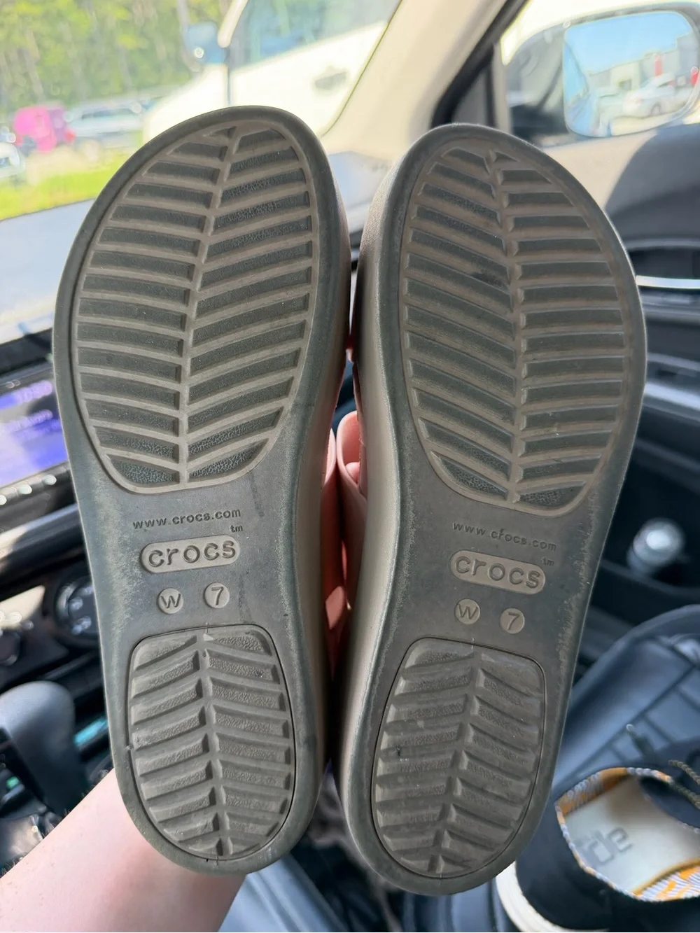 CROCS Brooklyn Wedge Pink Size 7 - Picture 4 of 4